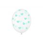 Balony Serduszka, 30cm, Crystal Clear, 6 sztuk - 2