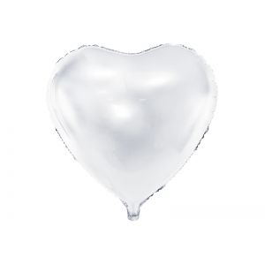 Balon foliowy Serce, 45cm, biały