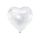 Balon foliowy Serce, 45cm, biały