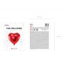 Balon foliowy Serce, 45cm, czerwony - 5