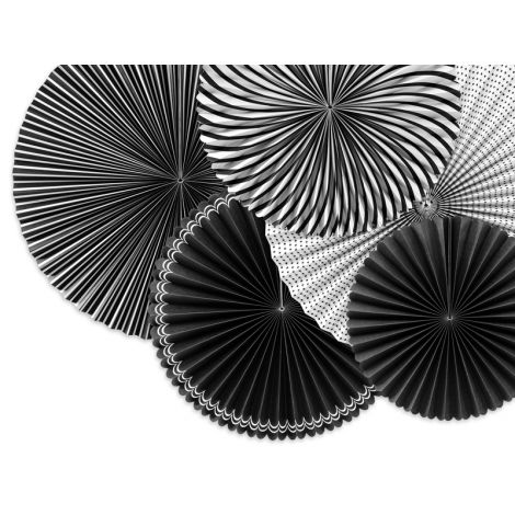 Rozety dekoracyjne Black&White, mix wzorów, 5 sztuk - 5