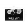 Rozety dekoracyjne Black&White, mix wzorów, 5 sztuk - 4