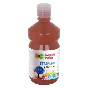 Farba Tempera Happy Color Premium 500ml, Brązowa ciemna
