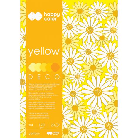 Blok Happy Color Deco Yellow A4/20/170g 5 kolorów - 2
