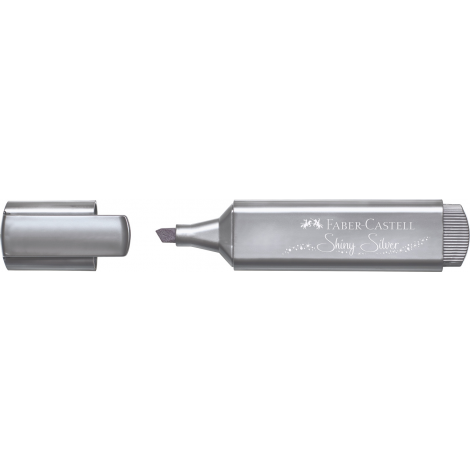 Zakreślacz Faber-Castell 1546 metaliczny, srebrny