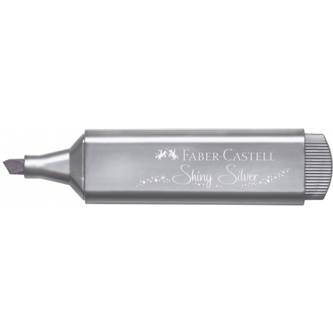 Zakreślacz Faber-Castell 1546 metaliczny, srebrny - 7