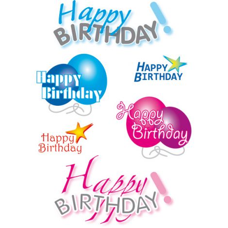 Naklejka Happy Birthday - napisy