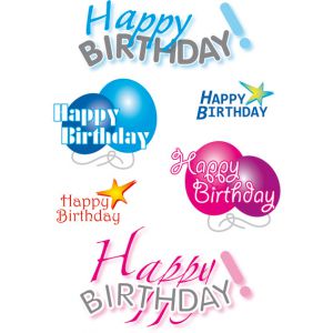 Naklejka Happy Birthday - napisy