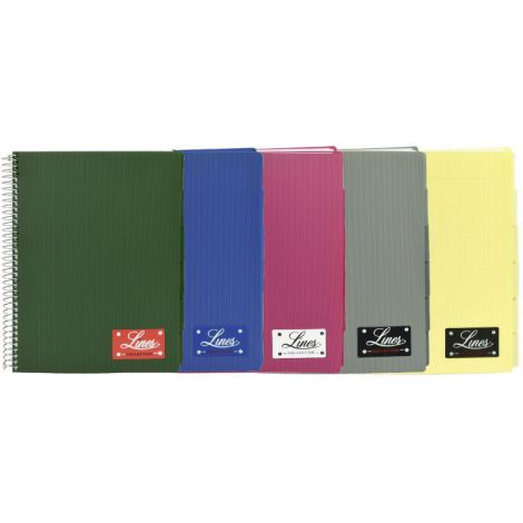 Kołonotatnik Argo Lines A4/150/80g kratka Przekładki 5x30 Granatowy - 6