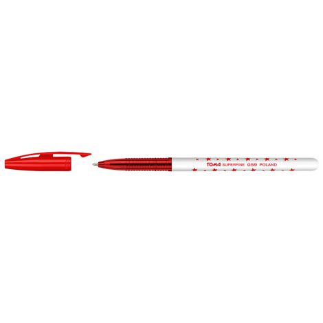 Długopis Toma Superfine skuwka 0.5mm Czerwony