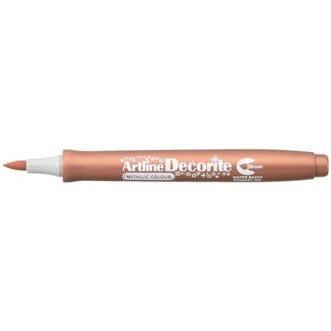 Marker Toma Artline Decorite Brush, Brązowy Metaliczny