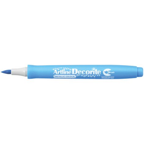 Marker Toma Artline Decorite Brush, Niebieski Metaliczny