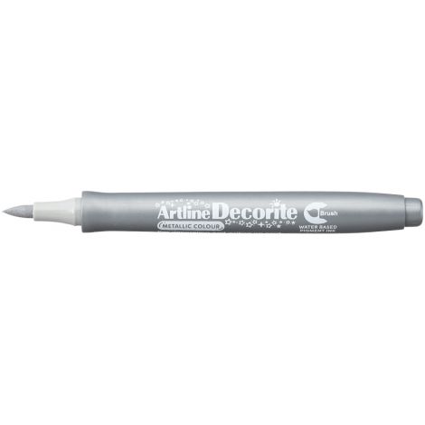 Marker Toma Artline Decorite Brush, Srebrny
