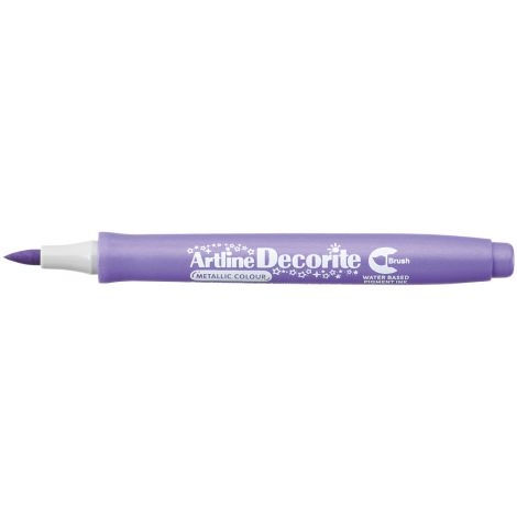 Marker Toma Artline Decorite Brush, Fioletowy Metaliczny
