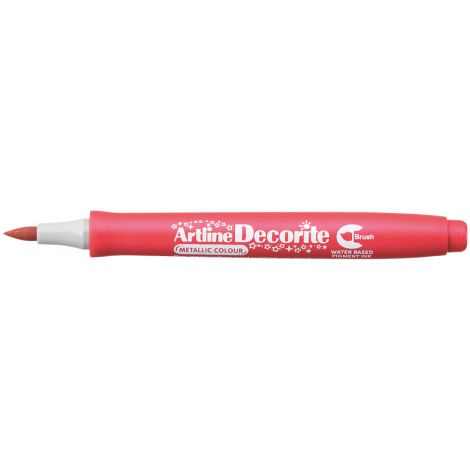 Marker Toma Artline Decorite Brush, Czerwony Metaliczny