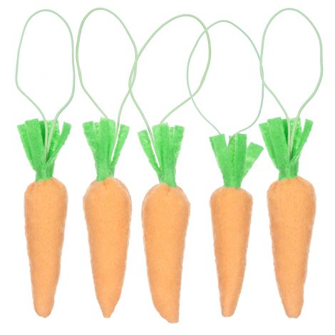Zawieszki filcowe dpCraft Marchewki, 5szt