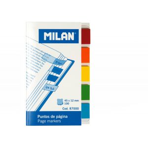 Zakładki indeksujące Milan 45x12mm, 100szt przezroczyste