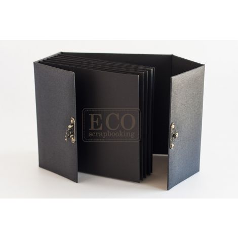 Album Bazyliszek 3D Eco 167x162x70mm Szary z zapięciem, 6 kart