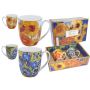 Komplet dwóch kubków Carmani 450ml - V. van Gogh, Słoneczniki i Irysy - 2