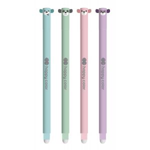 Długopis wymazywalny Happy Color Uszaki Pastel, 0.5mm Niebieski