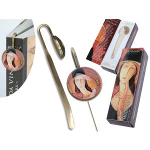 Zakładka do książki z oczkiem Carmani A. Modigliani, Kobieta w kapeluszu