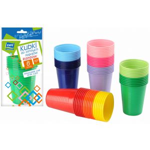 Kubki do zimnych napojów Rainbow 200ml, 6 szt