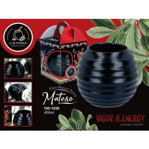 Naczynie Ceramiczne do Yerby Carmani 400ml - Czarna opona