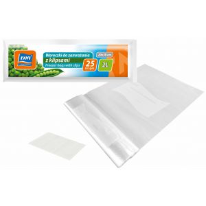 Woreczki do zamrażania Ravi z klipsami 2L 20x30cm, 25szt