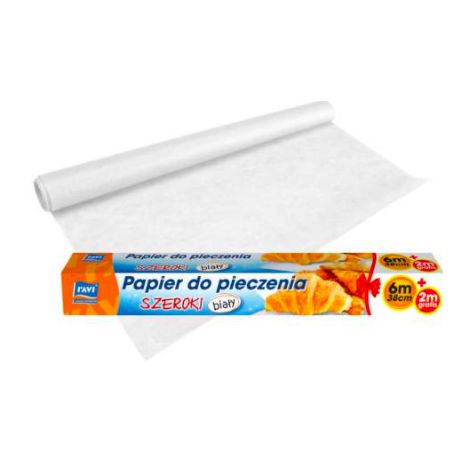 Papier do pieczenia Ravi 6m, Biały