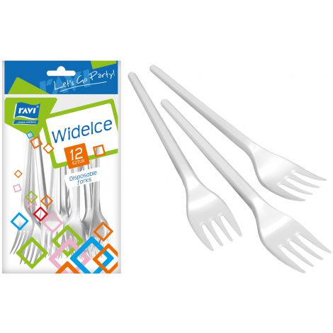 Widelce plastikowe 12szt