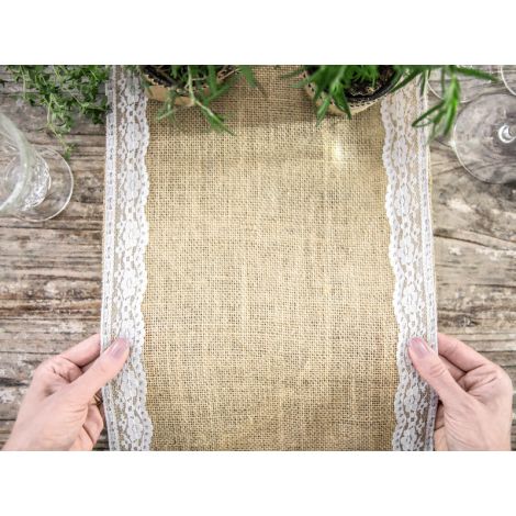 Bieżnik jutowy PartyDeco, 28cm x 2.75m - 7
