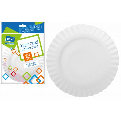 Talerzyki papierowe 18cm, 12szt
