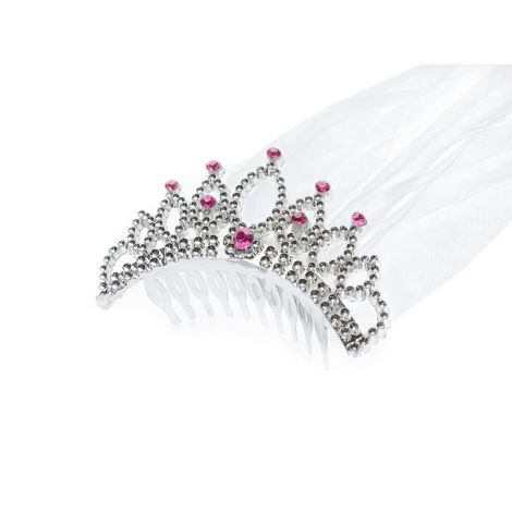 Tiara z welonem, srebrna - 4