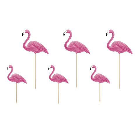 Toppery Aloha - Flamingi, 15 - 23,5 cm, 6 sztuk