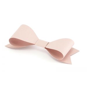 Dekoracje papierowe Kokardki, 9,5 x 3,2 cm, pudrowy róż, 6 sztuk