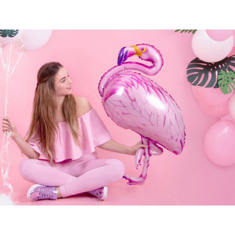 Balon foliowy Flaming, różowy, 70x95cm - 3