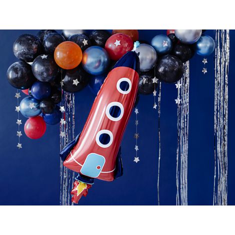 Balon foliowy Rakieta, 44x115cm, mix kolorów - 3