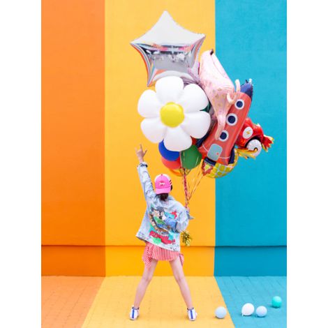Balon foliowy Rakieta, 44x115cm, mix kolorów - 4