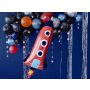 Balon foliowy Rakieta, 44x115cm, mix kolorów - 4