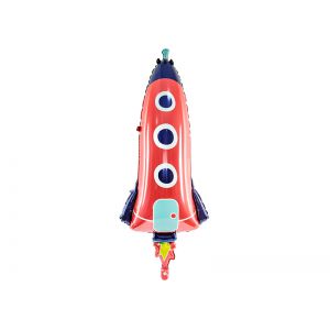 Balon foliowy Rakieta, 44x115cm, mix kolorów