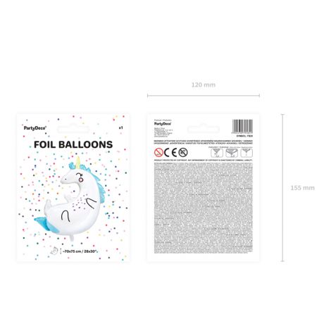 Balon foliowy Jednorożec, 70x75cm - 5