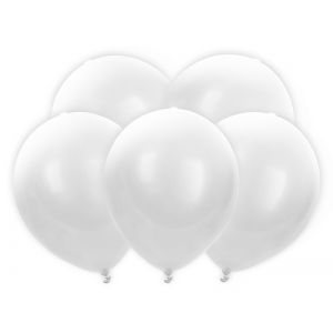 Balony Led, 30 cm, biały, 5 sztuk