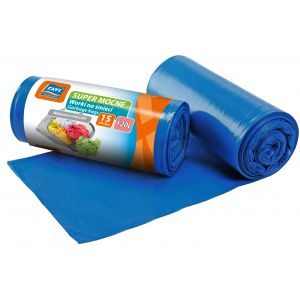 Worki na śmieci Ravi 120l 70x110cm/15szt LDPE, Niebieskie