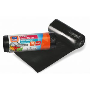 Worki na śmieci Ravi Prima 60l 10szt LDPE, Czarne