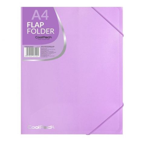 Teczka CoolPack A4 Pastel z gumką, Fioletowa