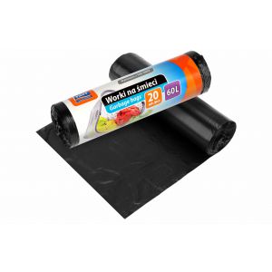 Worki na śmieci Ravi 60l 60x80cm/20szt HDPE, Czarne