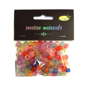 Koraliki 6mm/150szt Mix Kolorów Zmrożonych/Oszronionych