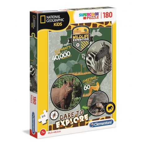 Puzzle Clementoni 180el Supercolor National Geographic Kids Wildlife Expedition