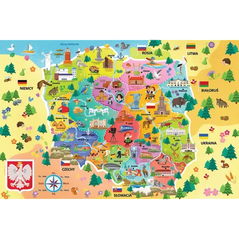 Puzzle Trefl 54el Mapa Polski - 2