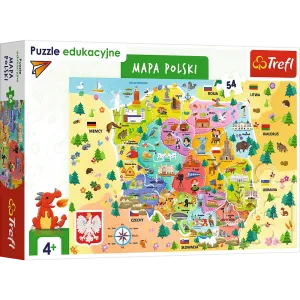 Puzzle Trefl 54el Mapa Polski